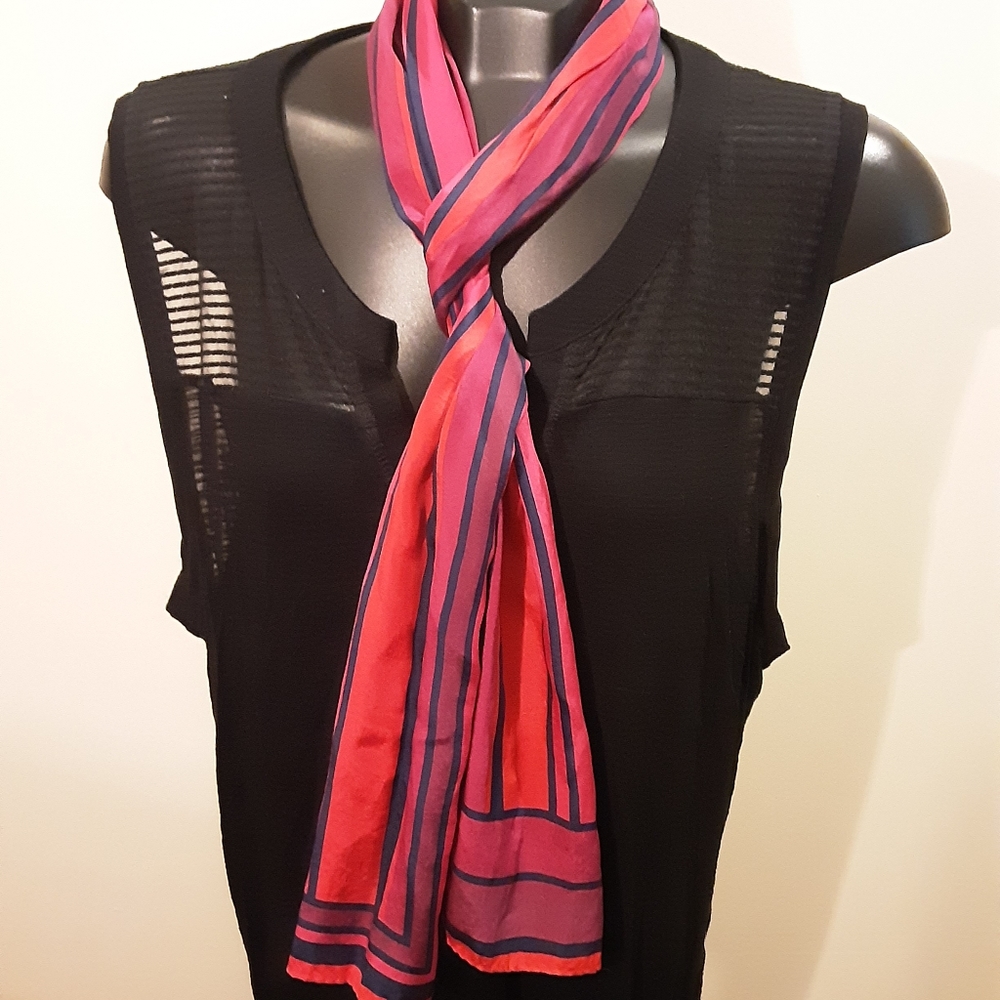 Cable & Gage Black semi-sheer tunic length sleeveless